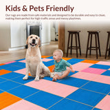 Eclectic Rainbow Patterned Textile(Blue)