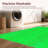 Ultra Soft Area Rug, Non Slip, Stain Resistant, Washable Area Rugs for Living Room, Bedroom, Fresh Contemporary Animal Illustrations(Green)