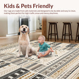 Ultra Soft Area Rug, Non Slip, Stain Resistant, Washable Area Rugs for Living Room, Bedroom, Soft Neutral Chunky Weave(Beige)