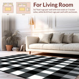 Stylish Farmhouse Plaid Motif(Black)