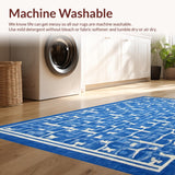 Ultra Soft Area Rug, Non Slip, Stain Resistant, Washable Area Rugs for Living Room, Bedroom, Stylish Kids Bathroom Rug With Playful Bow And Aesthetic Appeal(Blue)