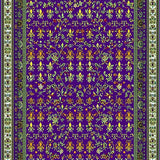 Ultra Soft Area Rug, Non Slip, Stain Resistant, Washable Area Rugs for Living Room, Bedroom, Luxurious Brown Geometric Arrangement(Purple)