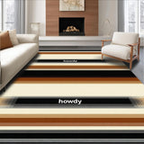 Ultra Soft Area Rug, Non Slip, Stain Resistant, Washable Area Rugs for Living Room, Bedroom, Trendy Western Vibe Howdy Accent Beige Black Decor(Brown)