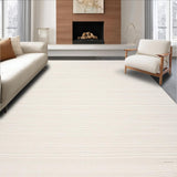 Ultra Soft Area Rug, Non Slip, Stain Resistant, Washable Area Rugs for Living Room, Bedroom, Unique Creamy Patterned Appeal(Ivory)