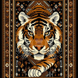 Ultra Soft Area Rug, Non Slip, Stain Resistant, Washable Area Rugs for Living Room, Bedroom, Vibrant Youthful Animal Motif(Brown)
