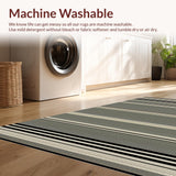 Ultra Soft Area Rug, Non Slip, Stain Resistant, Washable Area Rugs for Living Room, Bedroom, Rustic Two-Tone Textured Motif(Gray)