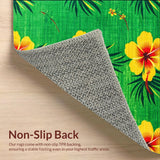 Ultra Soft Area Rug, Non Slip, Stain Resistant, Washable Area Rugs for Living Room, Bedroom, Whimsical Retro Patterned Delight(Green)