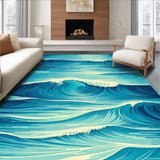 Dynamic Teal Wave Aesthetic(Blue)