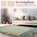 Ultra Soft Area Rug, Non Slip, Stain Resistant, Washable Area Rugs for Living Room, Bedroom, Geometric Spotted Abstract Animal Inspired Design Beige(Beige)
