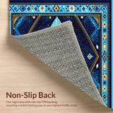 Ethnic Blue Toned Medallion Design(Blue)