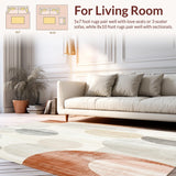 Ultra Soft Area Rug, Non Slip, Stain Resistant, Washable Area Rugs for Living Room, Bedroom, Round Floor Multi Circle Design Distressed Printed Area(Gray)