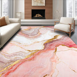 Ultra Soft Area Rug, Non Slip, Stain Resistant, Washable Area Rugs for Living Room, Bedroom, Modern Soft Tone Elegance(Pink)