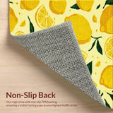 Ultra Soft Area Rug, Non Slip, Stain Resistant, Washable Area Rugs for Living Room, Bedroom, Energetic Fruit Mosaic Inspiration(Yellow)