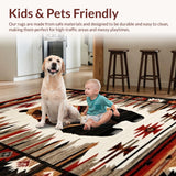 Ultra Soft Area Rug, Non Slip, Stain Resistant, Washable Area Rugs for Living Room, Bedroom, Natural Outdoor Scene Elements(Brown)