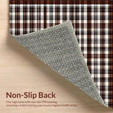 Ultra Soft Area Rug, Non Slip, Stain Resistant, Washable Area Rugs for Living Room, Bedroom, Stylish Earthy Toned Geometric Design(Brown)