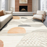 Ultra Soft Area Rug, Non Slip, Stain Resistant, Washable Area Rugs for Living Room, Bedroom, Sophisticated Round Featuring Boho in Beige Tones(Beige)