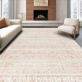 Ultra Soft Area Rug, Non Slip, Stain Resistant, Washable Area Rugs for Living Room, Bedroom, Boho Floral Design Washable(Pink)