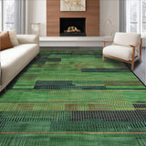 Sleek Low Pile Geometric Appeal(Green)