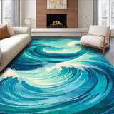Coastal Inspired Ocean Wave Design(Blue)