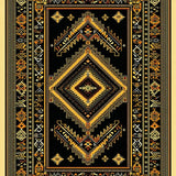 Elegant Earthy Colorful Medallion(Black)