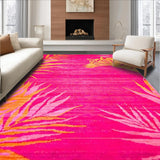 Ultra Soft Area Rug, Non Slip, Stain Resistant, Washable Area Rugs for Living Room, Bedroom, Trendy Eye-Catching Tiger Motif(Pink)