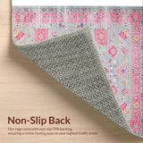 Ultra Soft Area Rug, Non Slip, Stain Resistant, Washable Area Rugs for Living Room, Bedroom, Vibrant Boho Starburst Design(Gray)