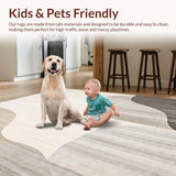 Ultra Soft Area Rug, Non Slip, Stain Resistant, Washable Area Rugs for Living Room, Bedroom, Taupe Modern Area(Beige)