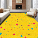 Joyful Abstract Color Splash Motif(Yellow)