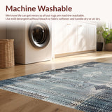 Ultra Soft Area Rug, Non Slip, Stain Resistant, Washable Area Rugs for Living Room, Bedroom, Nautical Legend Sea Creature Carpet(Blue)