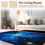 Ultra Soft Area Rug, Non Slip, Stain Resistant, Washable Area Rugs for Living Room, Bedroom, Mystical Sky-Themed Elegance(Blue)