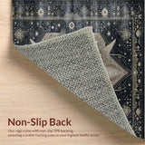 Ultra Soft Area Rug, Non Slip, Stain Resistant, Washable Area Rugs for Living Room, Bedroom, Elegant Ombre Cosmic Design(Gray)