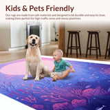 Ultra Soft Area Rug, Non Slip, Stain Resistant, Washable Area Rugs for Living Room, Bedroom, Soft Cozy Shaggy Fantasy Vibes(Purple)