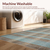 Ultra Soft Area Rug, Non Slip, Stain Resistant, Washable Area Rugs for Living Room, Bedroom, Chic Abstract Textured Pattern(Brown)