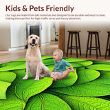 Ultra Soft Area Rug, Non Slip, Stain Resistant, Washable Area Rugs for Living Room, Bedroom, Botanical Green Monstera Leaf Bathroom Non Slip Rug(Green)