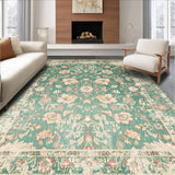 Ultra Soft Area Rug, Non Slip, Stain Resistant, Washable Area Rugs for Living Room, Bedroom, Serene Sage Area Green Beige Distressed(Green)