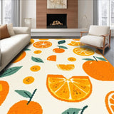 Ultra Soft Area Rug, Non Slip, Stain Resistant, Washable Area Rugs for Living Room, Bedroom, Whimsical Colorful Shaggy Rug(Orange)