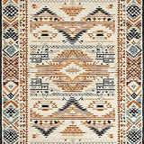 Ultra Soft Area Rug, Non Slip, Stain Resistant, Washable Area Rugs for Living Room, Bedroom, Classic Vintage Medallion Burst(Beige)