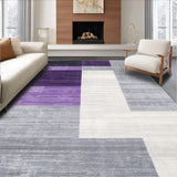 Ultra Soft Area Rug, Non Slip, Stain Resistant, Washable Area Rugs for Living Room, Bedroom, Vibrant Modern Geometric Fusion(Purple)