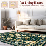 Striking Vintage Floral Elegance(Green)