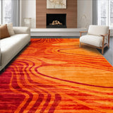 Ultra Soft Area Rug, Non Slip, Stain Resistant, Washable Area Rugs for Living Room, Bedroom, Bold Striped Color Splash Effect(Orange)