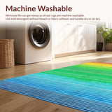 Ultra Soft Area Rug, Non Slip, Stain Resistant, Washable Area Rugs for Living Room, Bedroom, Charming Organic Leafy Aesthetics(Yellow)