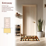 Ultra Soft Area Rug, Non Slip, Stain Resistant, Washable Area Rugs for Living Room, Bedroom, Animal Print Black and Brown Entryway Mat(Beige)
