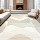 Milano Collection Premium Area With Trendy Geometric Wave Design(Beige)