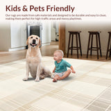 Ivory Beige Intersecting Lines Modern Abstract Geometric Design(Beige)