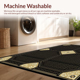 Elegant Black Floral Tile Arrangement(Black)