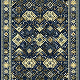 Ultra Soft Area Rug, Non Slip, Stain Resistant, Washable Area Rugs for Living Room, Bedroom, Boho Geometric for(Blue)