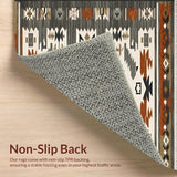 Ultra Soft Area Rug, Non Slip, Stain Resistant, Washable Area Rugs for Living Room, Bedroom, Tribal Earthy Color Fusion(Brown)
