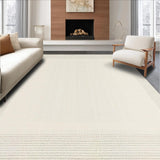 Ultra Soft Area Rug, Non Slip, Stain Resistant, Washable Area Rugs for Living Room, Bedroom, Stylish Textural Ivory Statement(Beige)