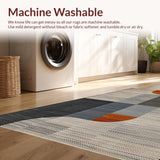 Ultra Soft Area Rug, Non Slip, Stain Resistant, Washable Area Rugs for Living Room, Bedroom, Neutral Brown Slate Bathroom Rustic Handwoven Carpet(Beige)
