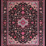 Vintage Inspired Floral Medallion(Black)